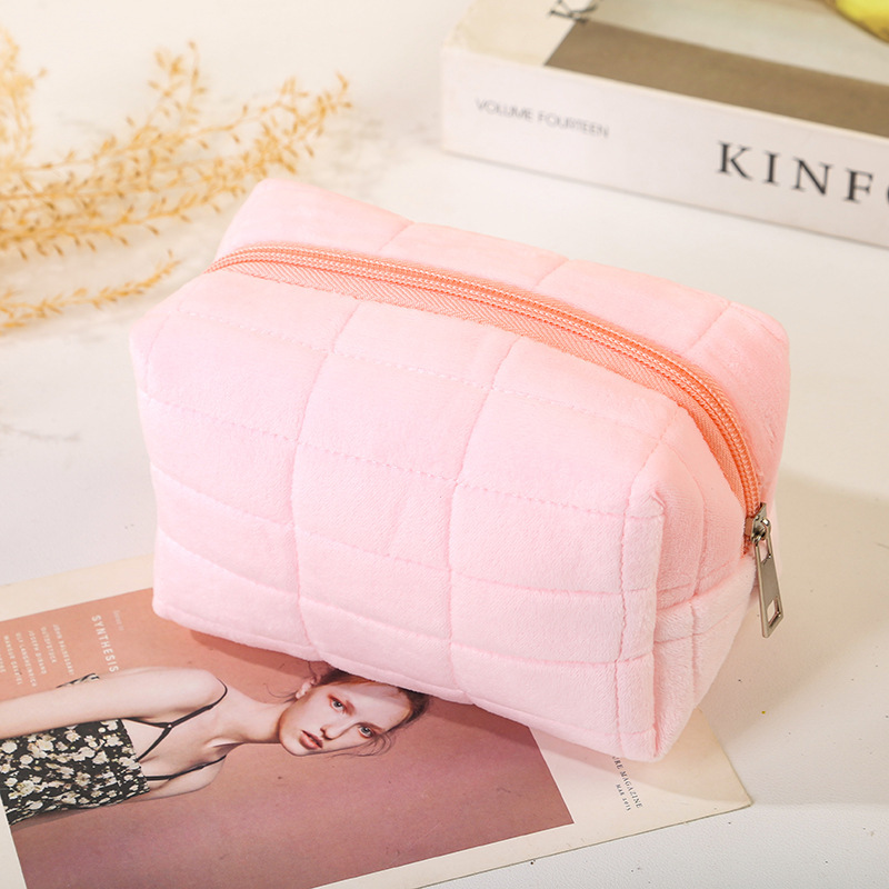 Simple Series Daily Solid Color Polyester Makeup Bags