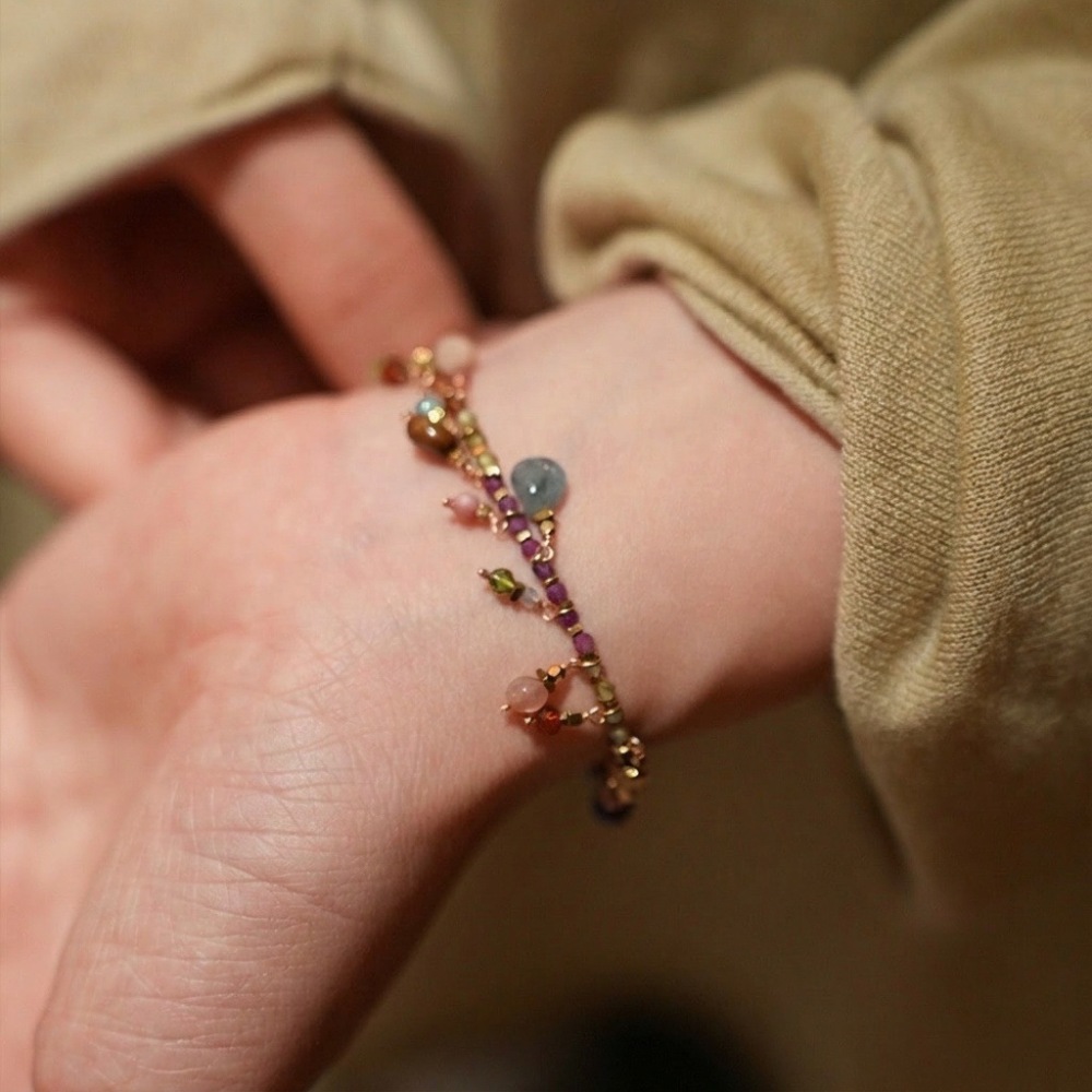 Romantic Series Retro Droplet Beads Seed Bead Gold Color  Women's Beaded Necklaces Picture4