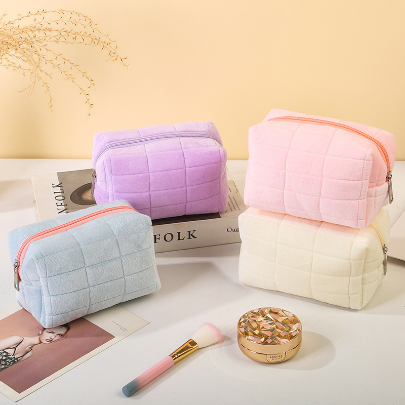 Simple Series Daily Solid Color Polyester Makeup Bags h5Picture2