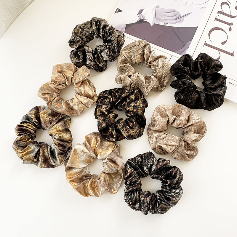 Classic Series Retro Mixed Color Gradient Color Polyester Scrunchies h5Picture2