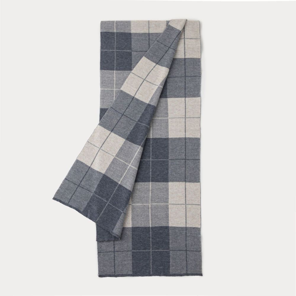 Simple Series Daily Plaid Mixed Color Polyester Men's Winter Scarves Picture2