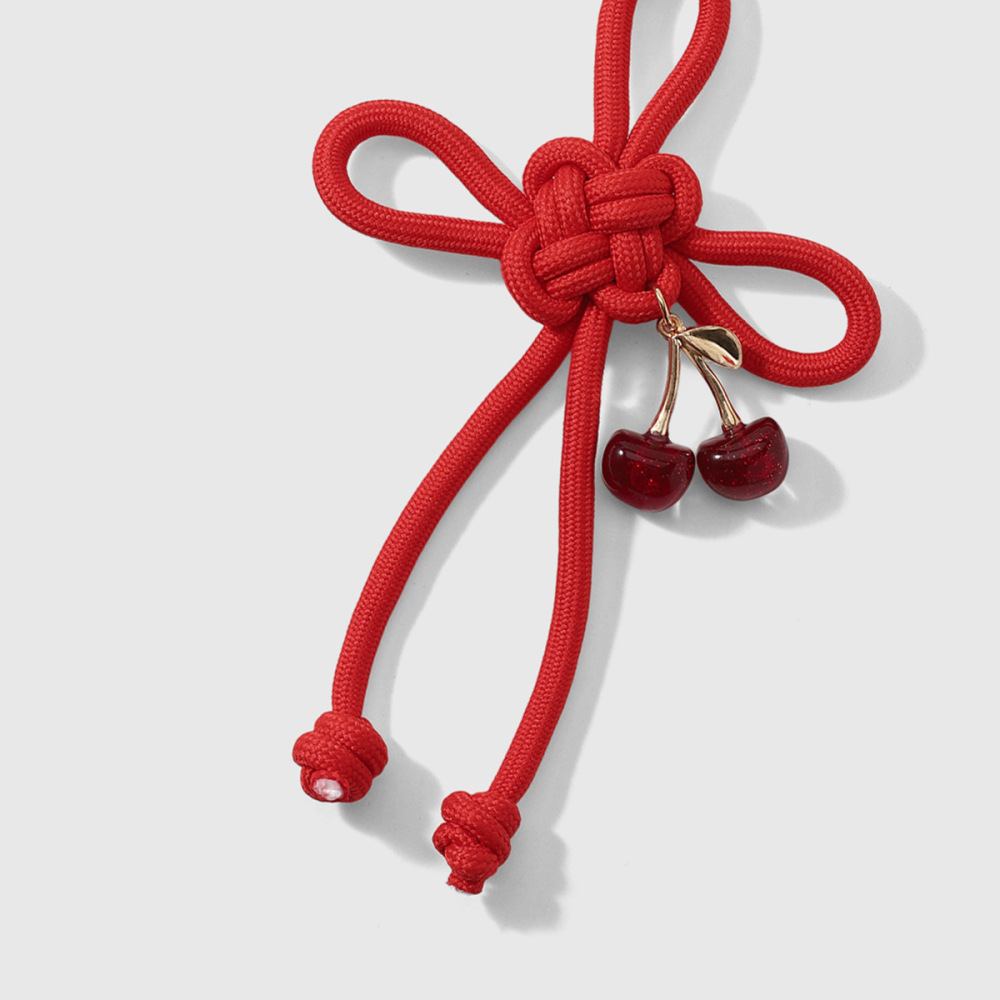 Simple Series Daily Cherry Woven Alloy Bag Charms h5Picture6