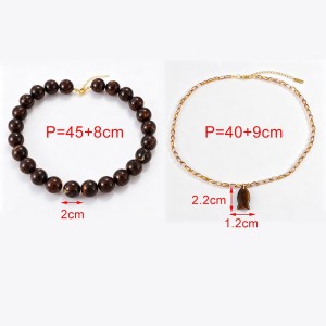 Retro Beads Resin Women's Beaded Necklaces h5 Picture4