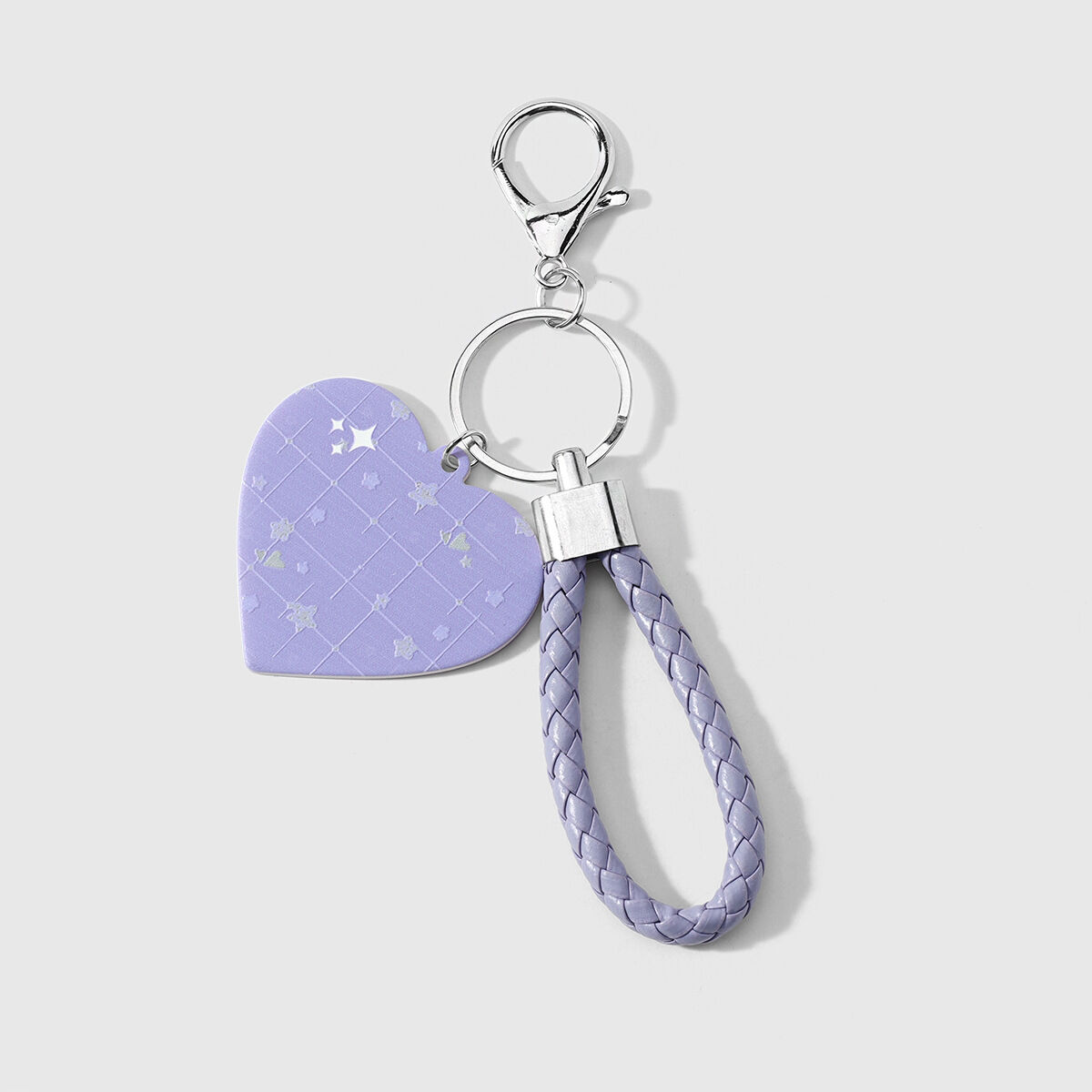 Llaveros Sencillos De Aleación Con Forma De Estrella Y Corazón De Color Sólido De La Serie Daily Heart 