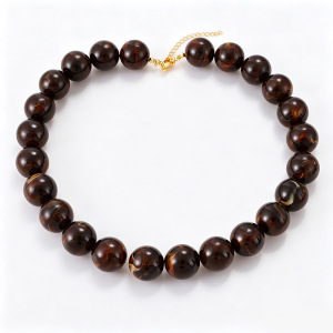 Retro Beads Resin Women's Beaded Necklaces h5 