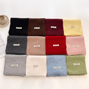 Simple Series Daily Solid Color Polyester Winter Scarves h5 Picture2