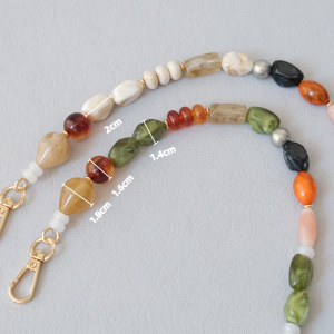Simple Series Retro Beads Mixed Color Acrylic Phone Chain Bag Straps h5 Picture3