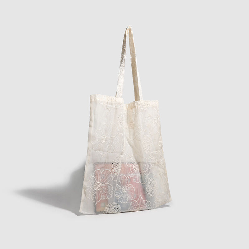 Borsa A Tracolla Quadrata Da Donna In Poliestere Tinta Unita Con Ricami Floreali, Stile Chic Parigino. Immagine2