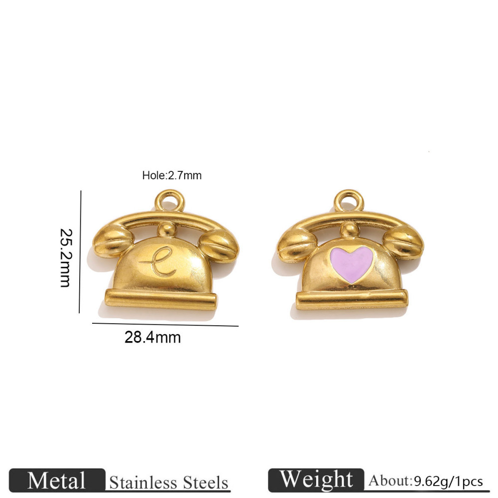 Simple Series Diy Irregular Shape Stainless Steel Waterproof Gold Color Women's Pendants