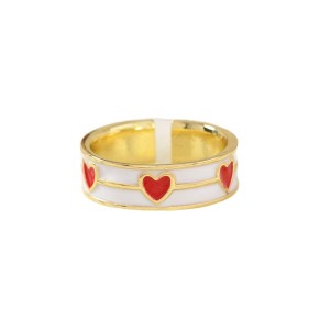 Simple Series Cute Heart Mixed Color Alloy Gold Color  Statement Rings h5 Picture3
