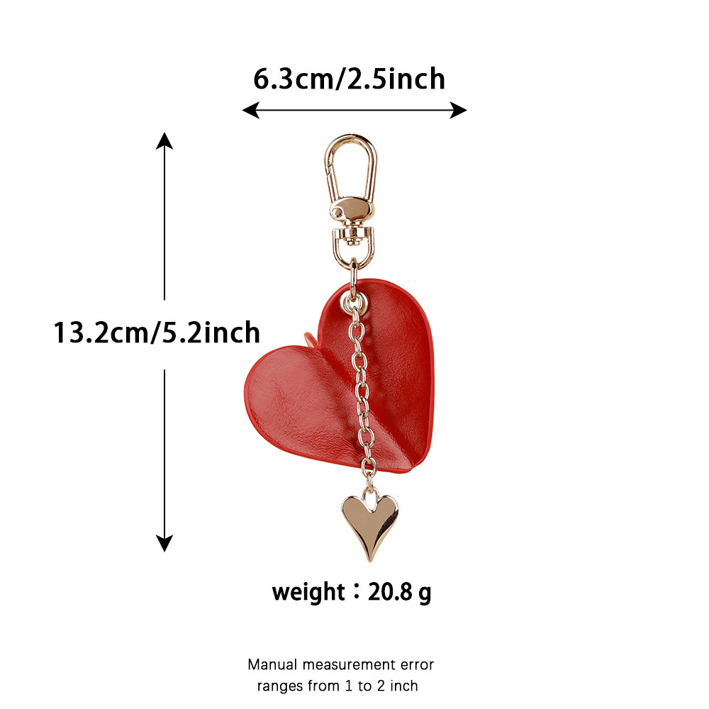 Simple Series Daily Heart Solid Color Pu Bag Charms Picture3