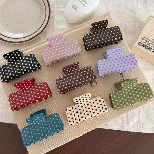 Simple Series Retro Solid Color Polka Dots Pvc Hair Claws h5 Picture3