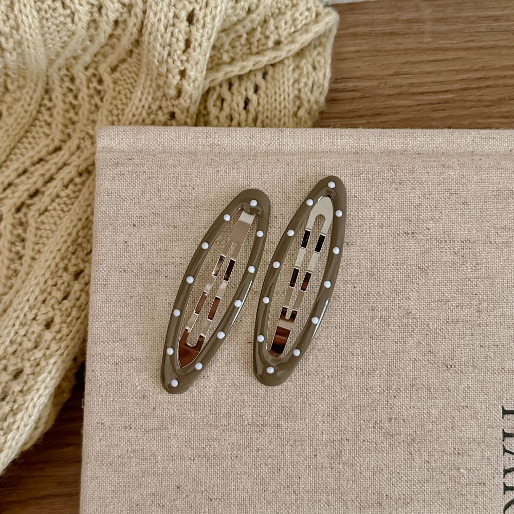 Simple Series Daily Polka Dots Alloy Hair Clips 