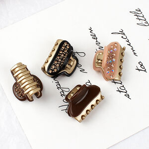 Luxurious Series Simple Solid Color Acetate Rhinestone Hair Claws h5 Picture3