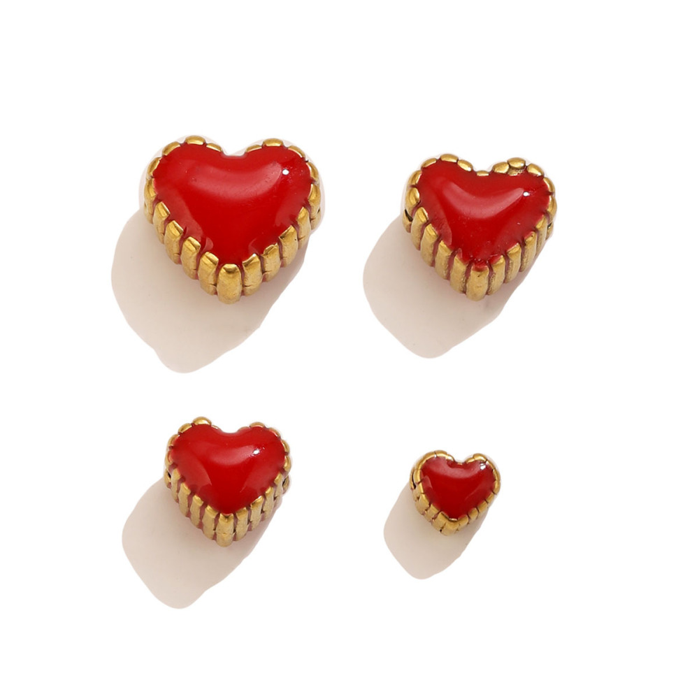 Simple Series Diy Heart Stainless Steel Waterproof Gold Color Beads h5Picture5