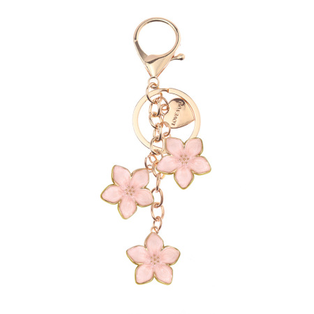 Portachiavi In Lega Con Cuore E Lettera &Quot;Sweet Flower&Quot; Della Serie Simple Series