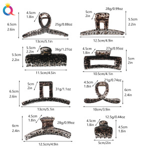 Simple Series Retro Leopard Print Gradient Color Polystyrene Hair Claws h5 Picture3