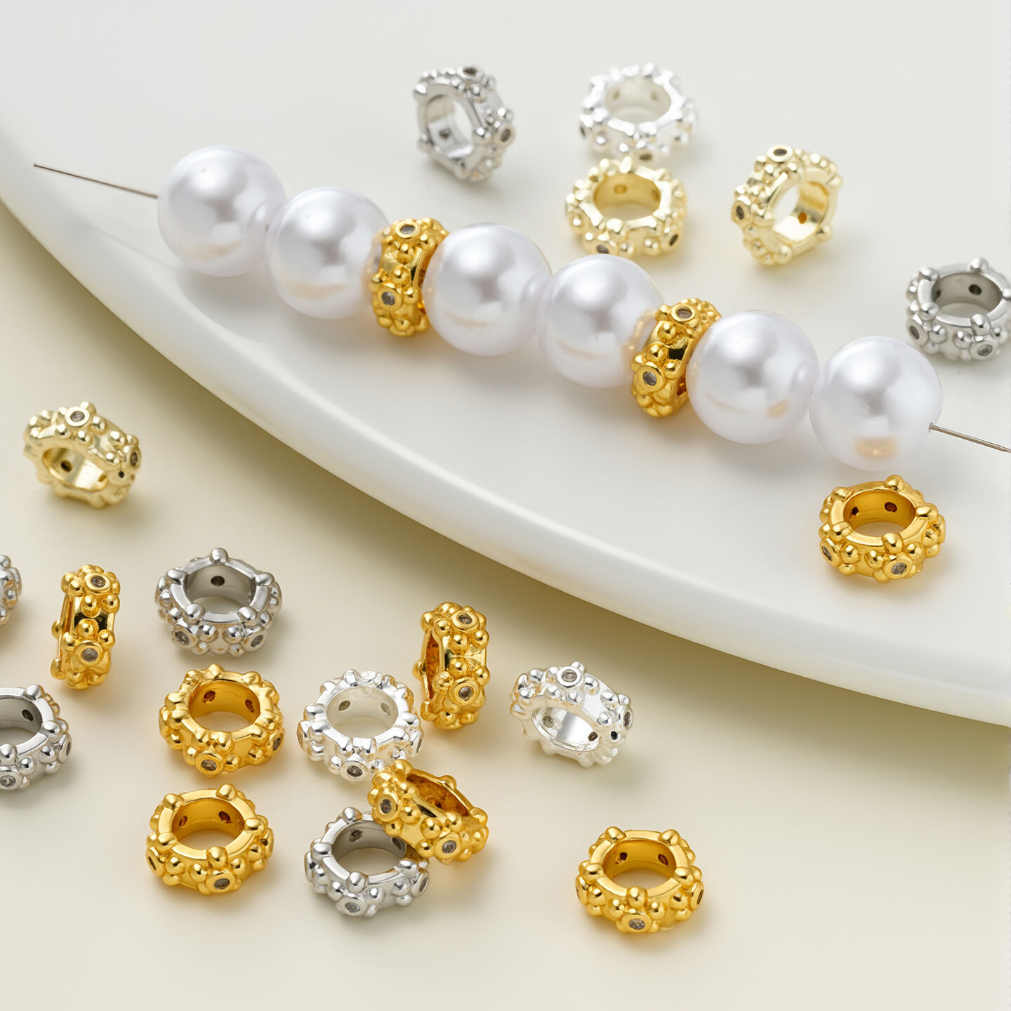 Simple Series Diy Circle Copper   Gold Color  Spacer Beads
