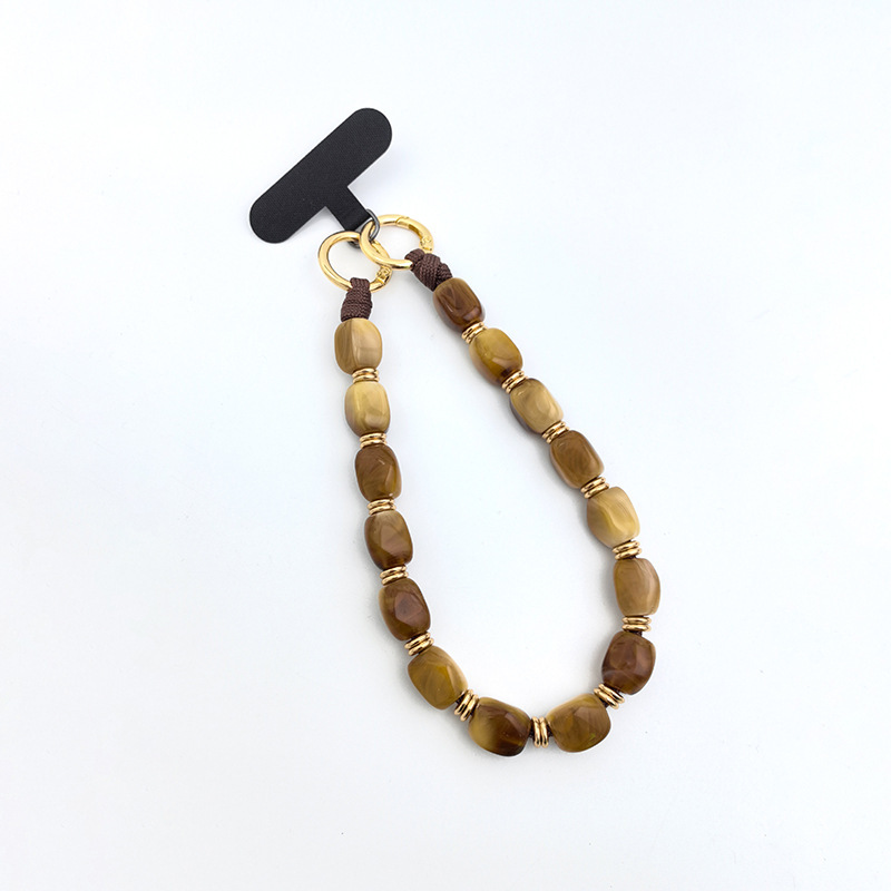 Simple Series Daily Irregular Shape Beads Mixed Color Gradient Color Acrylic Phone Chain Bag Straps Picture4