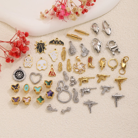 Simple Series Diy Irregular Shape Stainless Steel Waterproof Gold Color Links & Connectors
