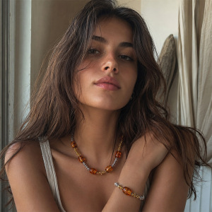 Simple Series Punk Irregular Shape Twist Stainless Steel Waterproof Gold Color Women's Chain Bracelets h5 Picture3