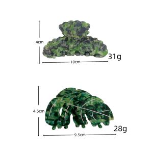 Simple Series Natural Mixed Color Leaf Gradient Color Acetate Hair Claws h5 Picture5