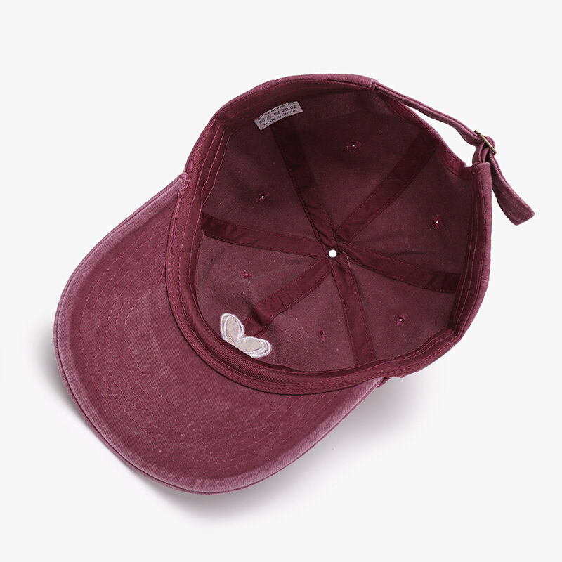 Cappellino Da Baseball Da Donna In Cotone Con Ricamo A Cuore h5Immagine4