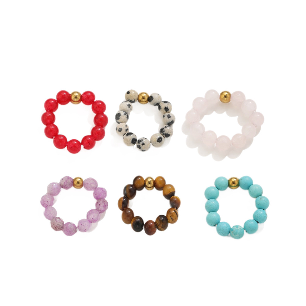 Simple Series Diy Beads Natural Stones Gold Color Beads h5Picture5
