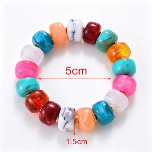 Beads Gradient Color Resin Women's Beaded Bracelets h5 Picture3