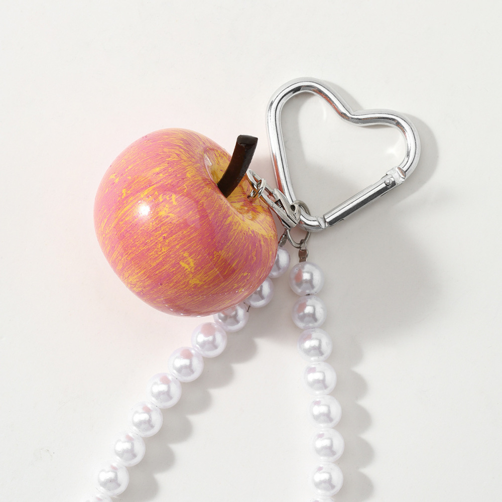 Simple Series Daily Heart Fruit Beads Alloy Bag Charms h5Picture5