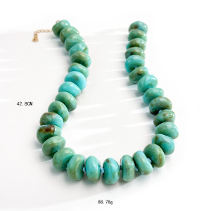 Simple Series Retro Beads Gradient Color Resin Women's Beaded Necklaces h5 