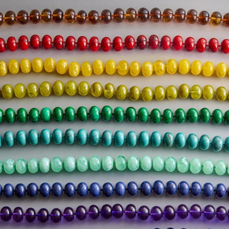 Simple Series Retro Beads Circle Gradient Color Acrylic Women's Beaded Necklaces h5Picture2