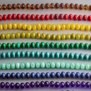 Simple Series Retro Beads Circle Gradient Color Acrylic Women's Beaded Necklaces h5 Picture2