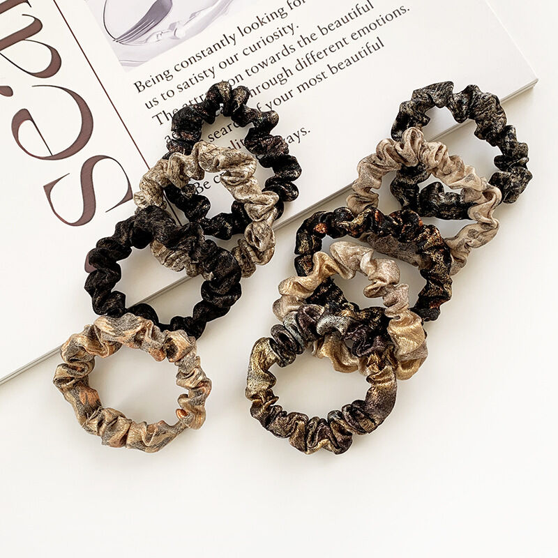 Classic Series Retro Mixed Color Gradient Color Polyester Scrunchies h5Picture3