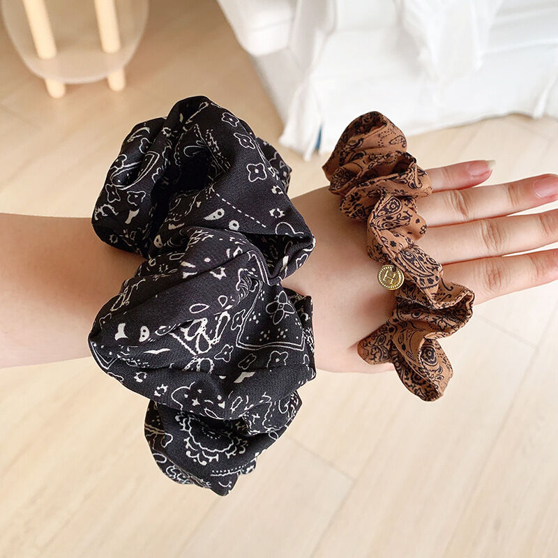 Ethnic Series Casual Solid Color Paisley Pattern Polyester Scrunchies h5Picture4