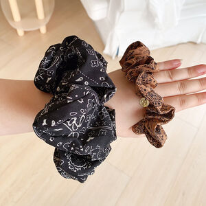 Ethnic Series Casual Solid Color Paisley Pattern Polyester Scrunchies h5 Picture4
