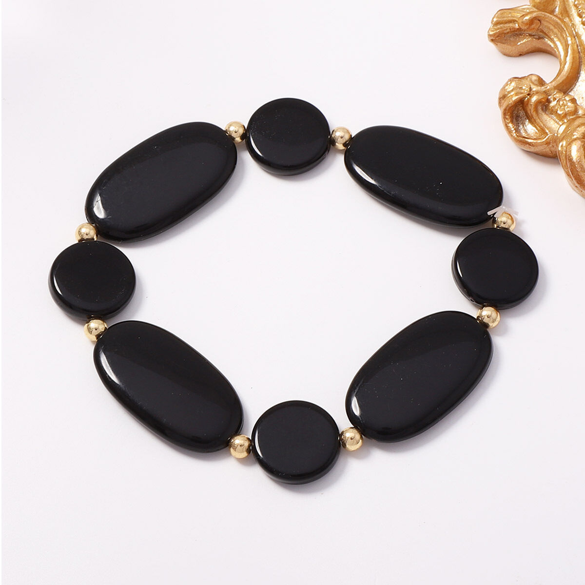 Simple Series Retro Irregular Shape Beads Mixed Color Resin Women's Beaded Bracelets h5 Picture2