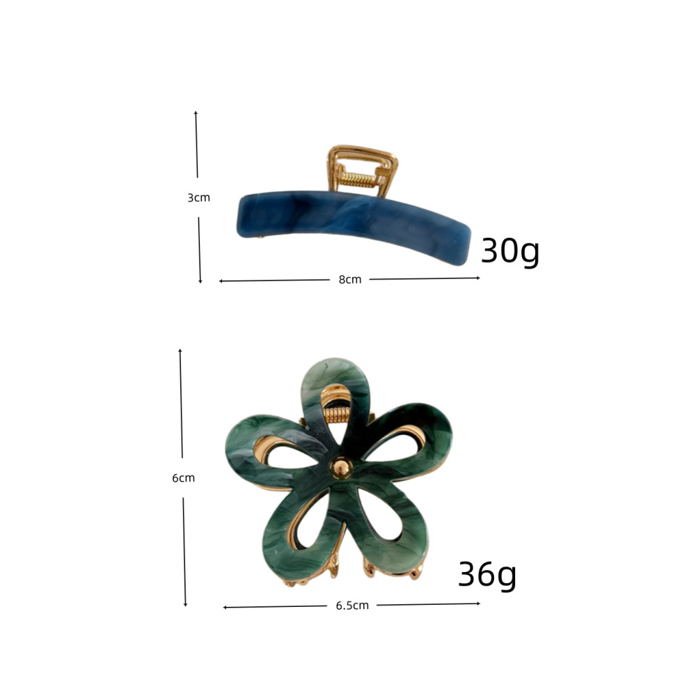 Simple Series Daily Flower Solid Color Gradient Color Acetate Hair Claws Picture5