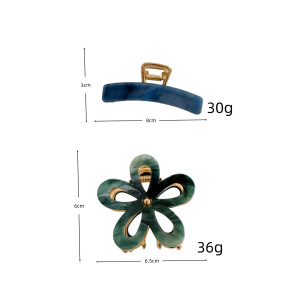 Simple Series Daily Flower Solid Color Gradient Color Acetate Hair Claws h5 Picture5