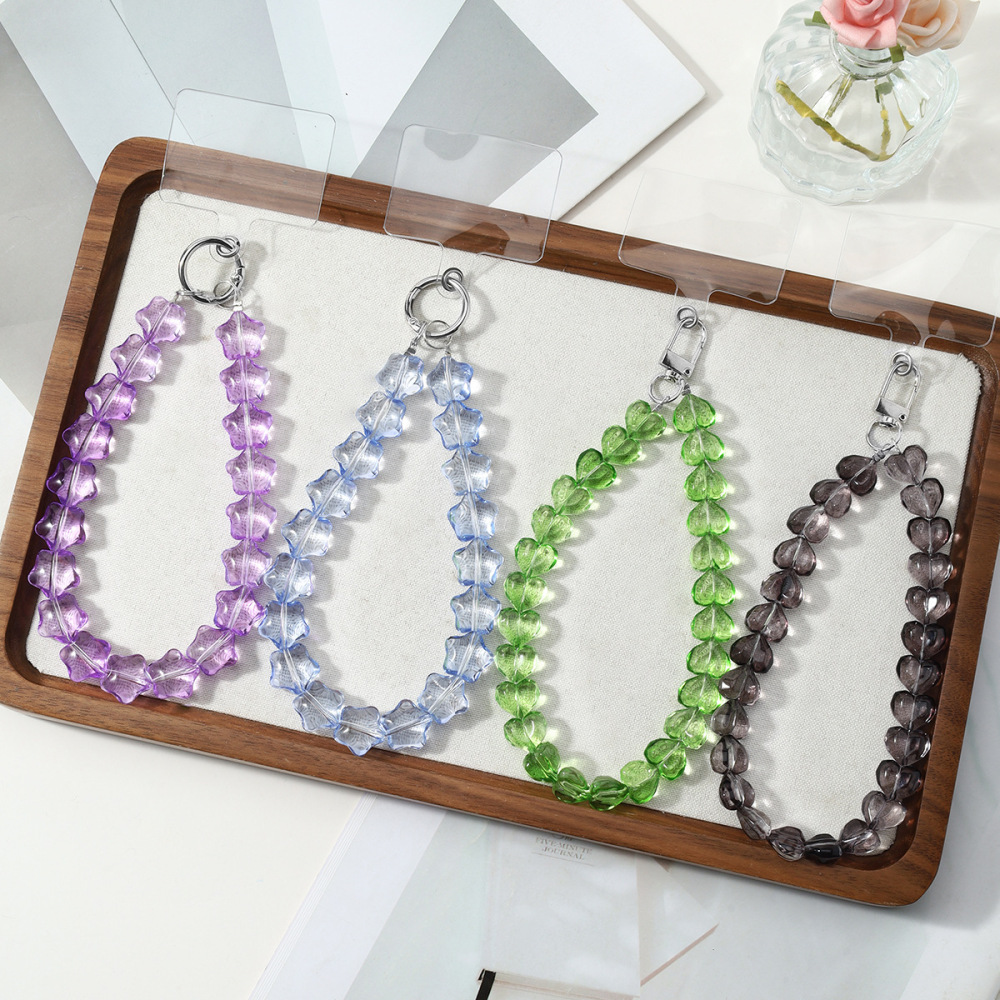 Simple Series Daily Heart Beads Star Alloy Phone Chain Picture4