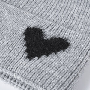 Heart Mixed Color Polyester Women's Knitted Beanie h5 Picture2