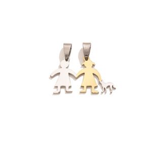 Simple Series Diy Irregular Shape Figure Stainless Steel Waterproof   Gold Color  Women's Pendants h5 