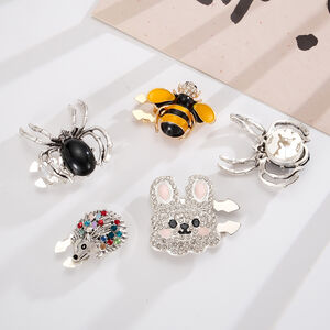 Luxurious Series Cute Animal Cartoon Mixed Color Alloy Rhinestone Cufflinks h5 Picture3