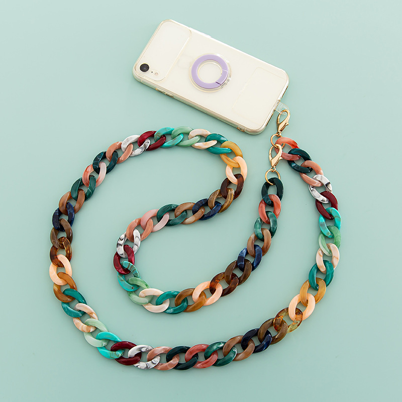 Simple Series Casual Mixed Color Chain Acrylic Phone Chain Bag Straps h5Picture2