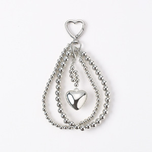 Simple Series Daily Heart Solid Color Beads Alloy Bag Charms h5 Picture2
