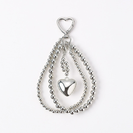 Simple Series Daily Heart Solid Color Beads Alloy Bag Charms 2