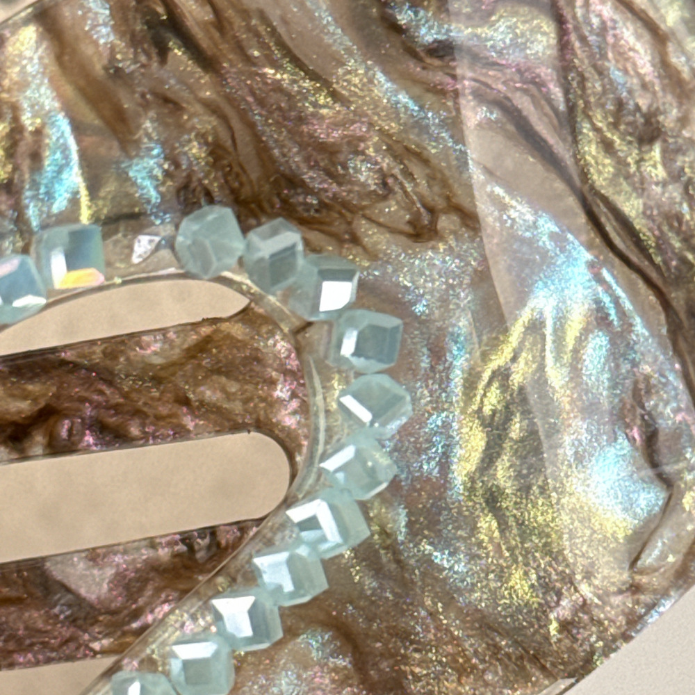 Simple Series Daily Heart Gradient Color Acetate Rhinestone Hair Claws Picture4