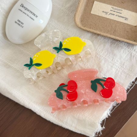 Simple Series Daily Fruit Cherry Acetate Hair Claws
