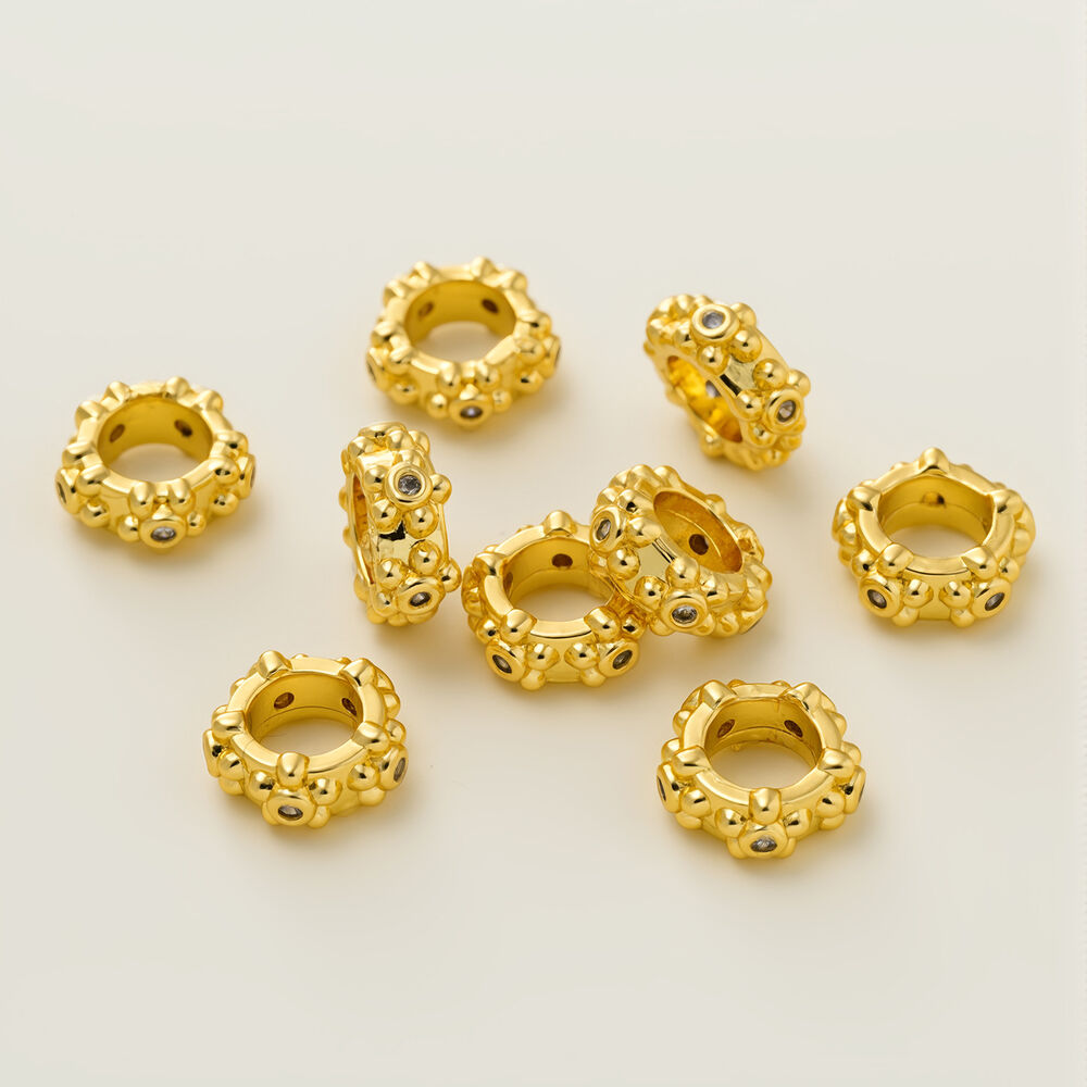 Simple Series Diy Circle Copper Gold Color Spacer Beads