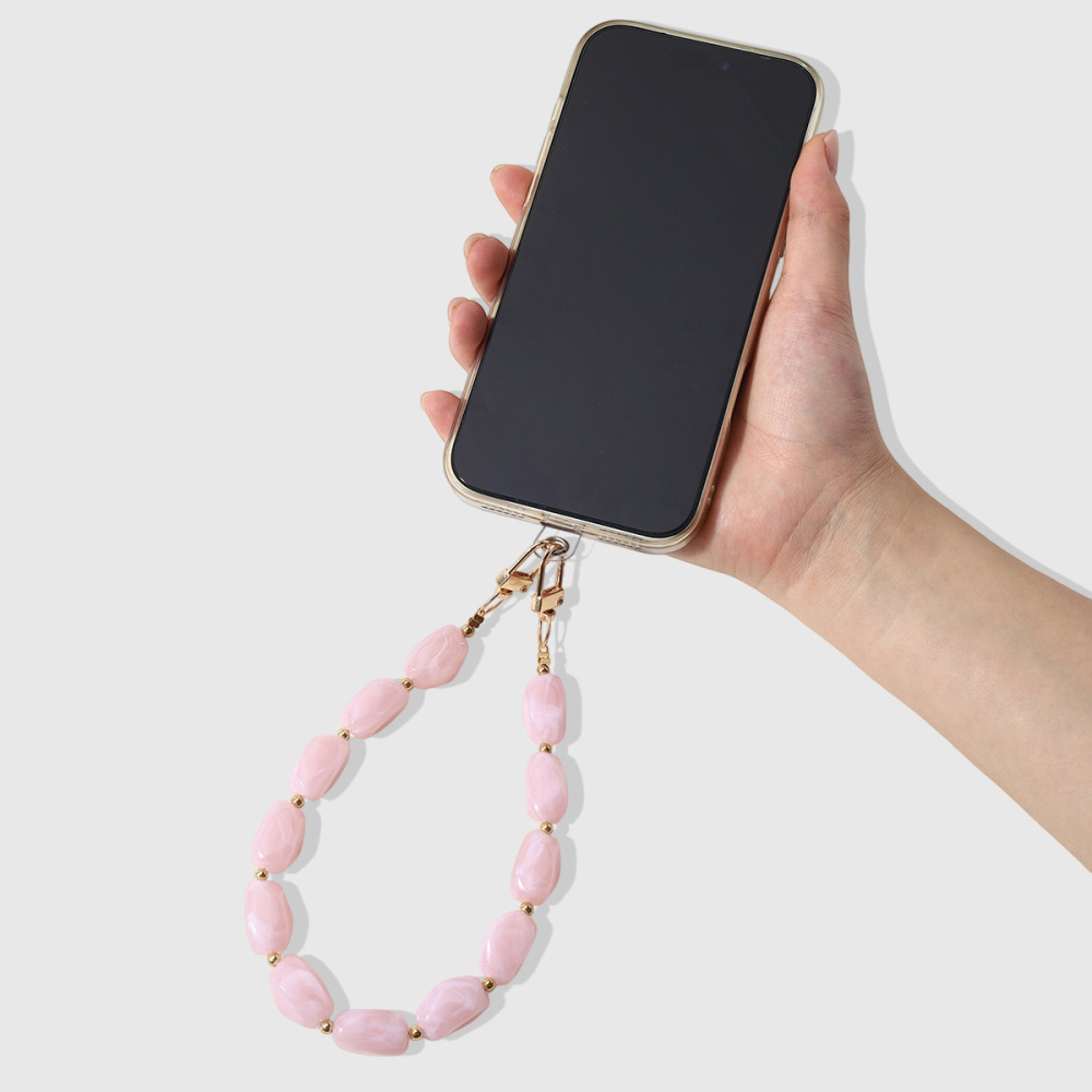 Simple Series Daily Irregular Shape Beads Alloy Phone Chain Picture5